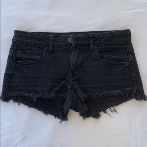 American Eagle Black Denim Mini Shorts
